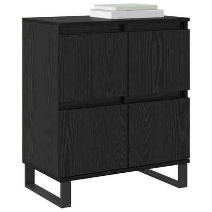 Skåp Svart Ek 3 pcs 180 x 35 x 70 cm