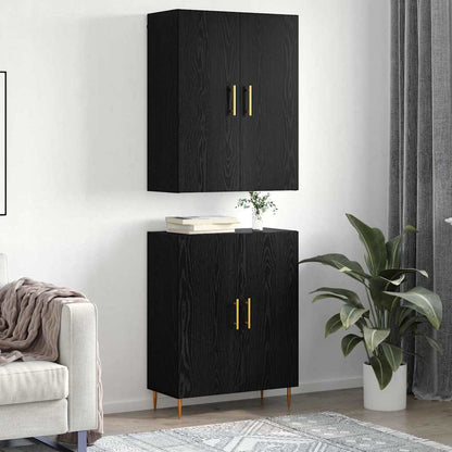 Skåp Svart ek 69.5 x 34 x 180 cm Konstruerat trä