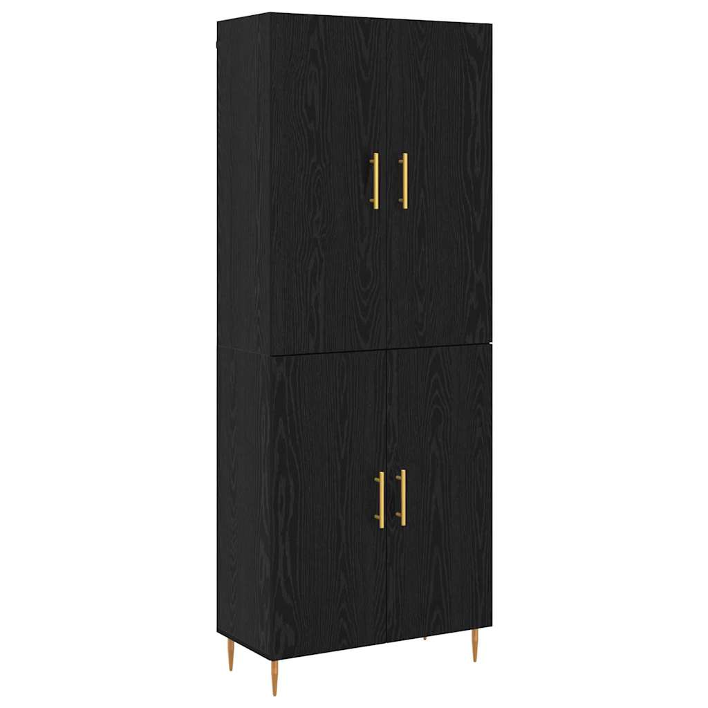 Skåp Svart ek 69.5 x 34 x 180 cm Konstruerat trä
