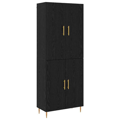 Skåp Svart ek 69.5 x 34 x 180 cm Konstruerat trä