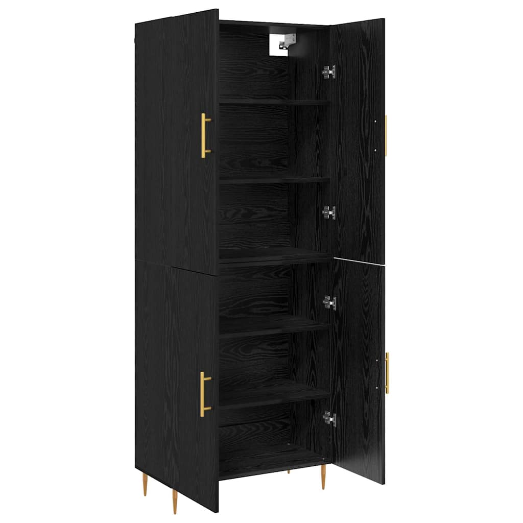Skåp Svart ek 69.5 x 34 x 180 cm Konstruerat trä