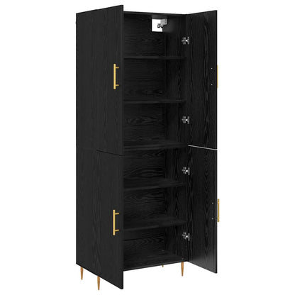 Skåp Svart ek 69.5 x 34 x 180 cm Konstruerat trä