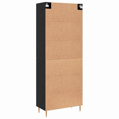 Skåp Svart ek 69.5 x 34 x 180 cm Konstruerat trä