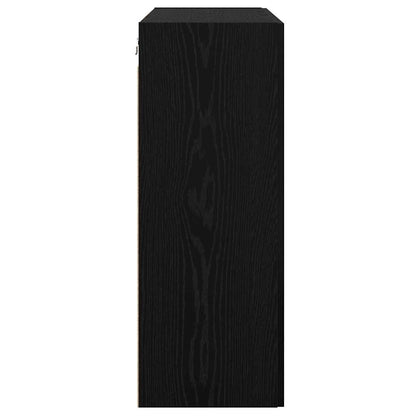 Väggskåp Svart Ek 2 pcs 69.5 x 34 x 90 cm