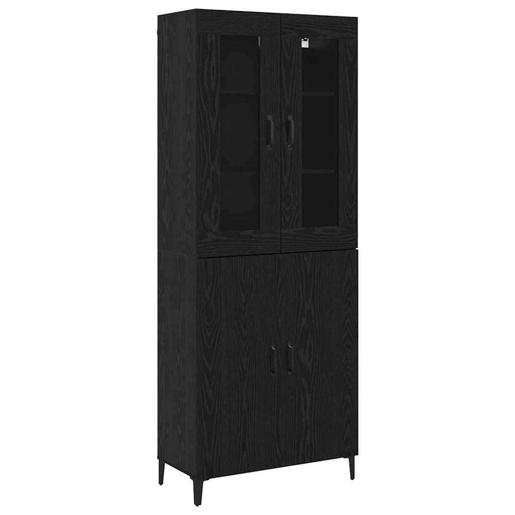 Skåp Svart Ek 2 pcs 69.5 x 34 x 180 cm