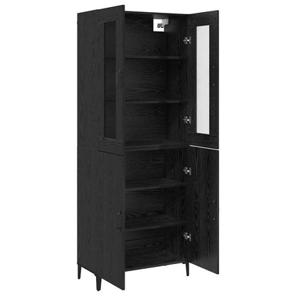 Skåp Svart Ek 2 pcs 69.5 x 34 x 180 cm