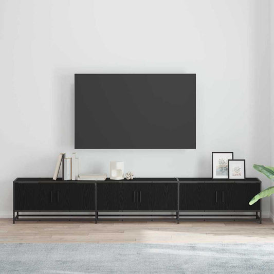 TV-skåp Svart ek 240 x 35 x 41 cm Konstruerat trä