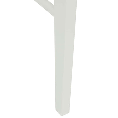 Matstol 2 pcs Vit och Naturlig Massivt Trä