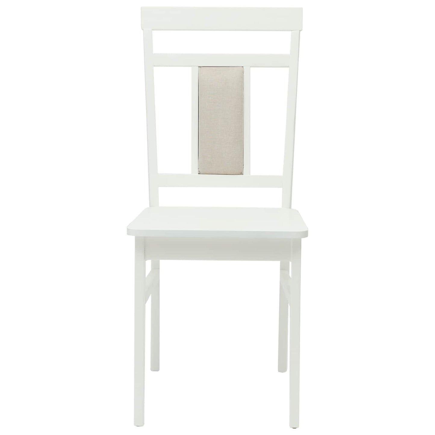 Matstol 2 pcs Vit Massivt Trä