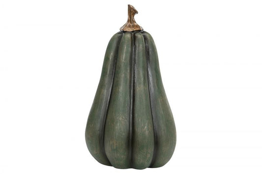 Dekoration Pumpa Grön Avlång Poly 20cm 2-pack