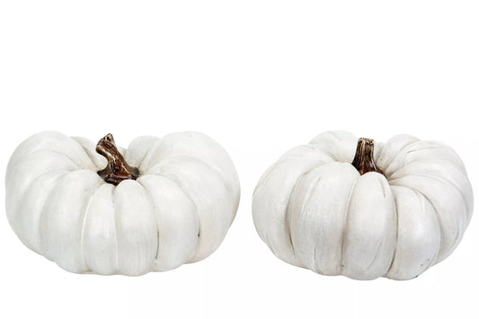 Dekoration Pumpa Vit Poly Mix 20cm 2-pack