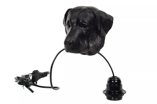 Vägglampa Hund Svart Brun 12x13cm