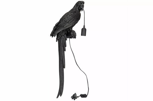 Vägglampa Papegoja Brun Svart Poly