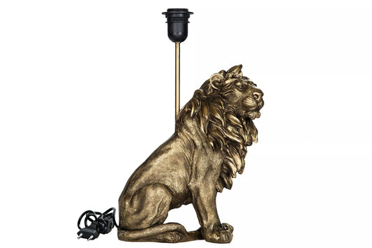 Bordslampa Lejon Poly Mörkguld 25x32 42cm