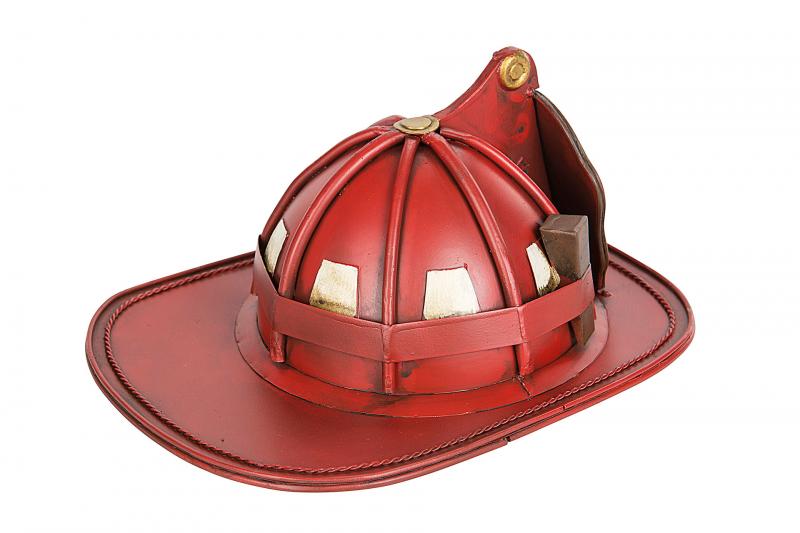 Dekoration Hjälm Brandman Metall 25x17x12cm