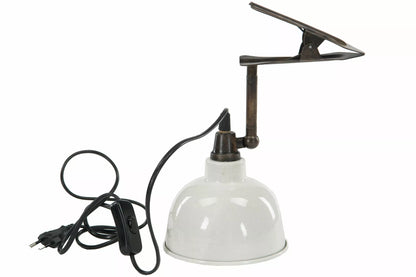 Vägglampa med Clip El - Emalj Shell