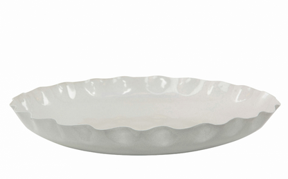 Dekorativt Fat Bricka Fat Plisse Emalj Shell Ø45x7cm