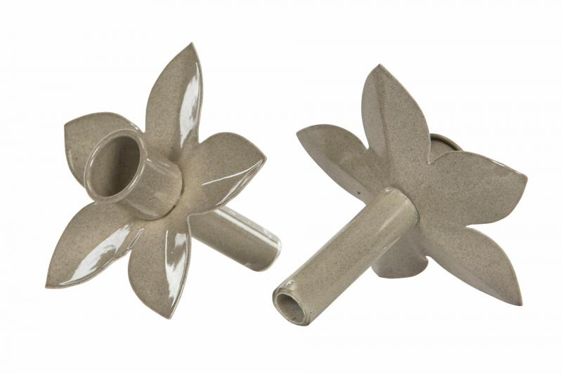 Ljusstake Ljushållare Kronljus flaska Emalj Sand Ø9,5x8cm 4-pack