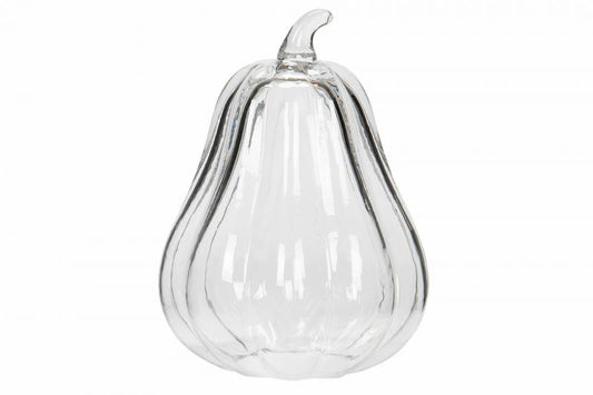 Dekoration Pumpa Glas Avlång Klar 15x20cm