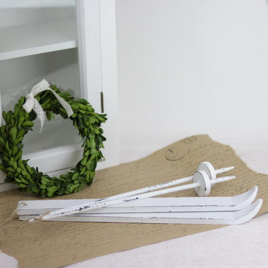 Juldekoration Inomhus Skidset med naturband 40 cm