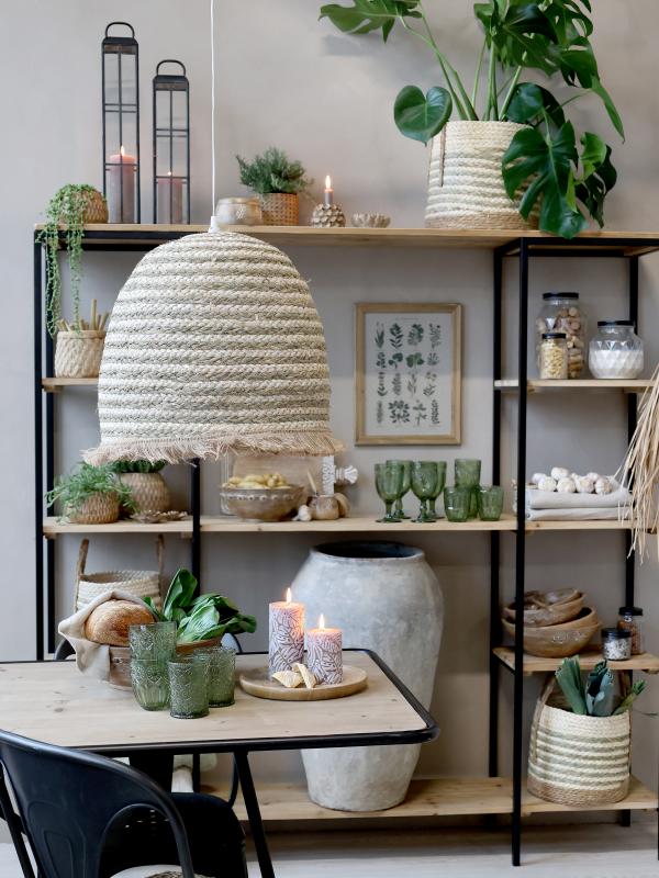 Hylla Bokhylla med 6 hyllor antik svart H183/L180/W35 cm drop