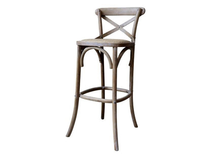 Barstol fransk med flätad sits H89/L55/B51 cm natur drop