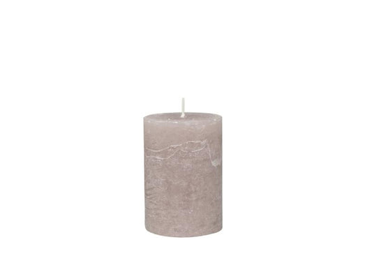 Ljus Macon rustikt Blockljus taupe 40 t H10 / Ø7 cm