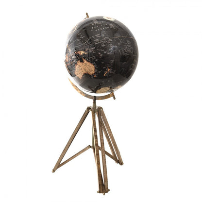 Dekoration Globus Globe Svart, Brun 31x31x67 cm