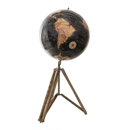 Dekoration Globus Globe Svart, Brun 31x31x67 cm