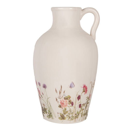 Dekorativ Vas Ø 30x50 cm Beige Rosa