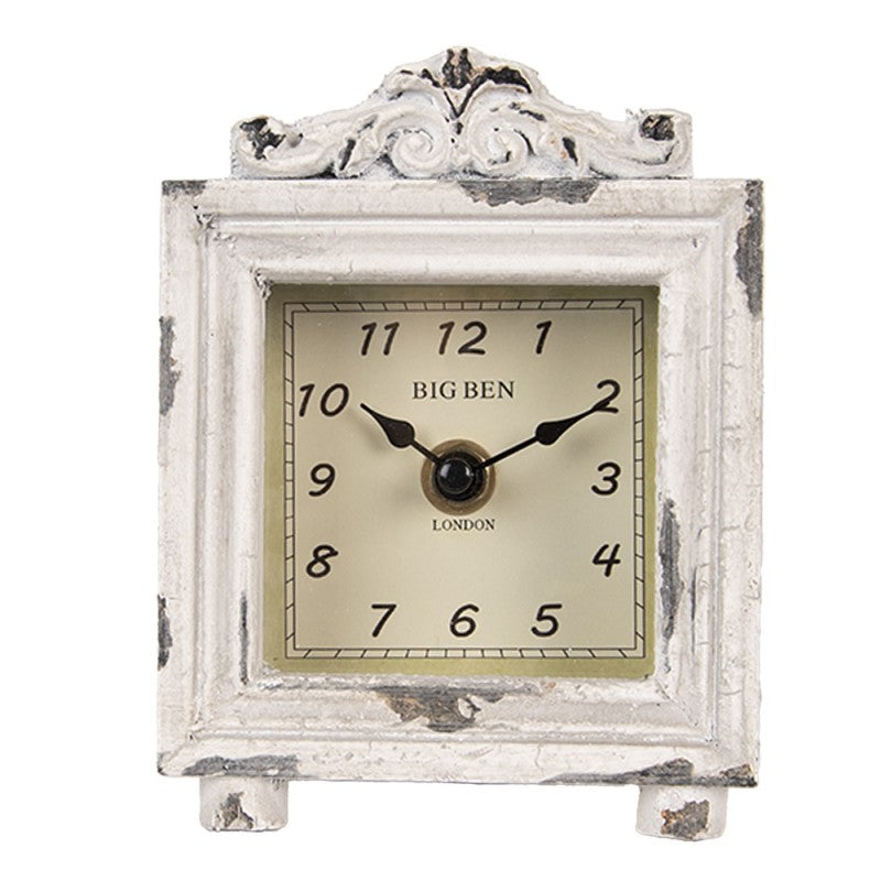 Bordsklocka 10x6x14 cm Grå Trä