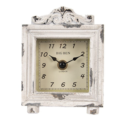 Bordsklocka 10x6x14 cm Grå Trä