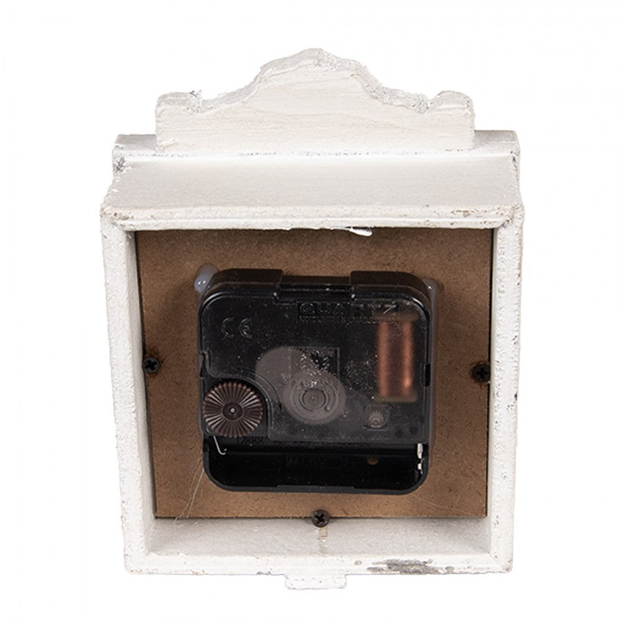 Bordsklocka 10x6x14 cm Grå Trä