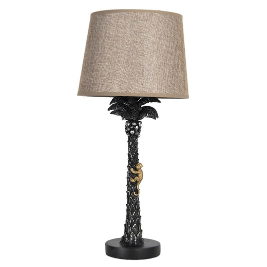 Bordslampa Ø 25x56 Cm E27/Max 1x60W Brun Palmträd Rund
