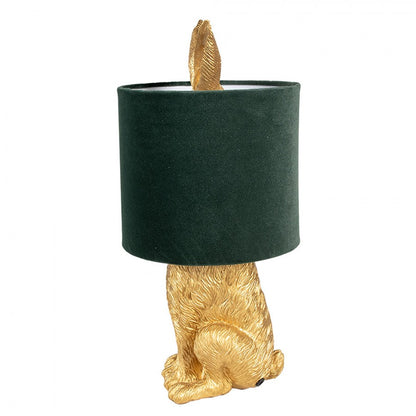 Bordslampa Kanin Ø 20x43 cm Guldfärgad Grön