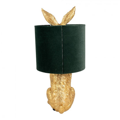 Bordslampa Kanin Ø 20x43 cm Guldfärgad Grön