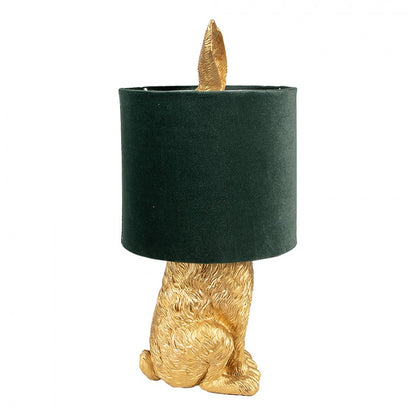 Bordslampa Kanin Ø 20x43 cm Guldfärgad Grön