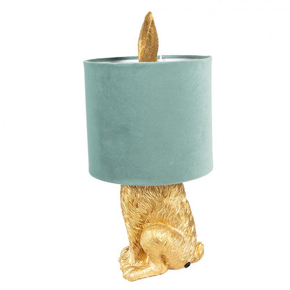 Bordslampa Kanin Ø 20x43 cm Guldfärgad Grön