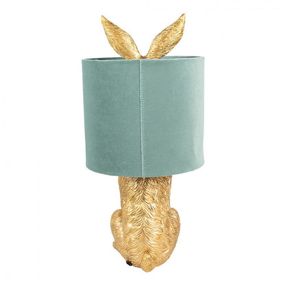 Bordslampa Kanin Ø 20x43 cm Guldfärgad Grön