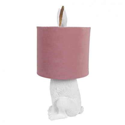 Bordslampa Kanin Ø 20x43 cm Vit Rosa