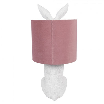 Bordslampa Kanin Ø 20x43 cm Vit Rosa