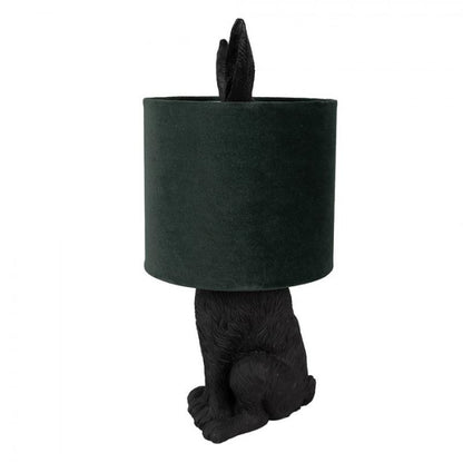 Bordslampa Kanin Ø 20x43 cm Svart Grön Polyresin