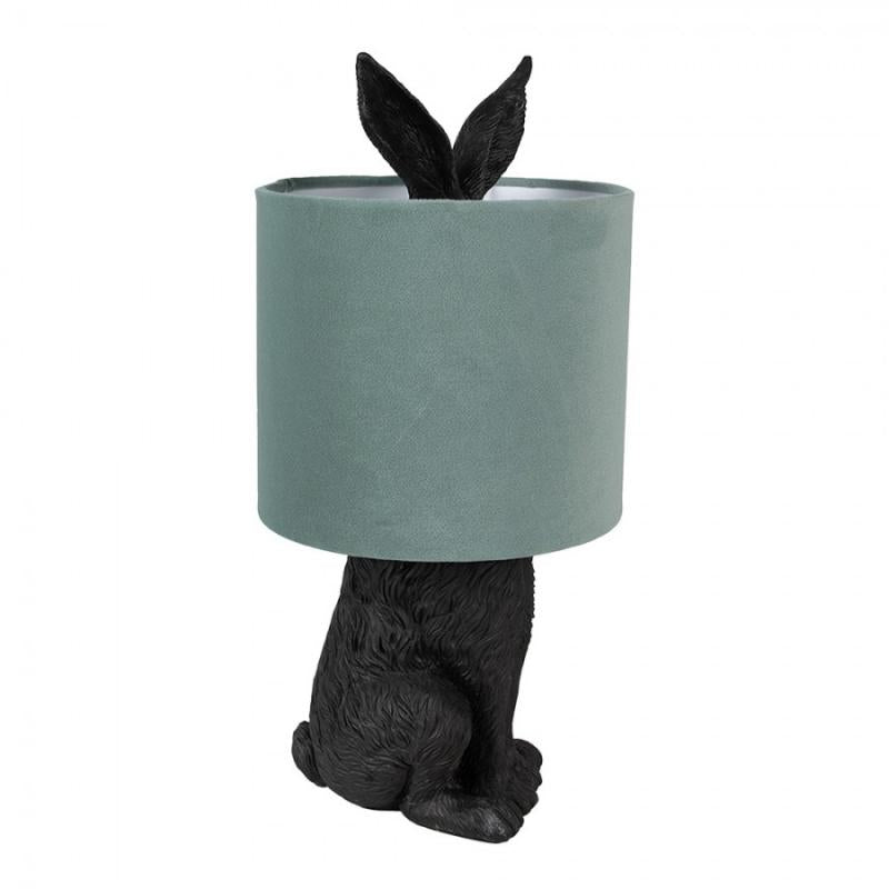 Bordslampa Kanin Ø 20x43 cm Svart Grön