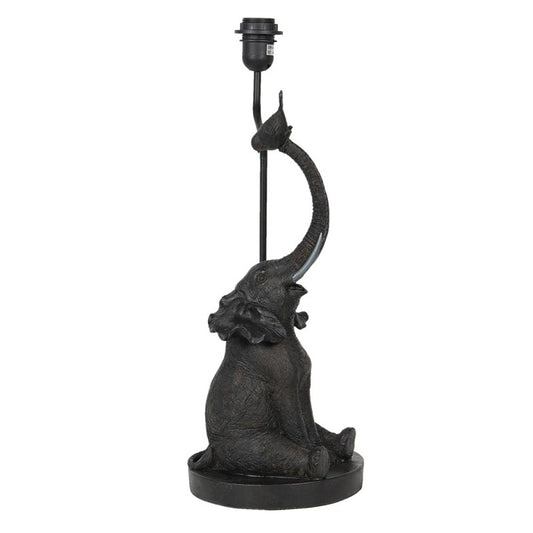 Bordslampa Lampfot Elefant 33x33x57 Cm Svart porslin rund