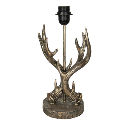Bordslampa Lampfot Horn 49 cm Brun Polyresin