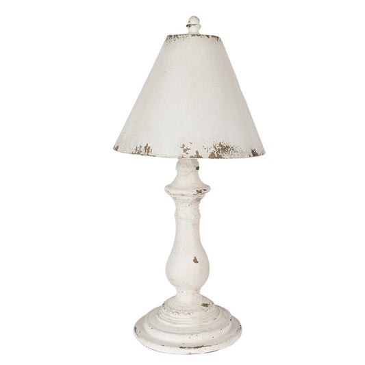Bordslampa Ø 26x55 cm Vit Skrivbordslampa i metall