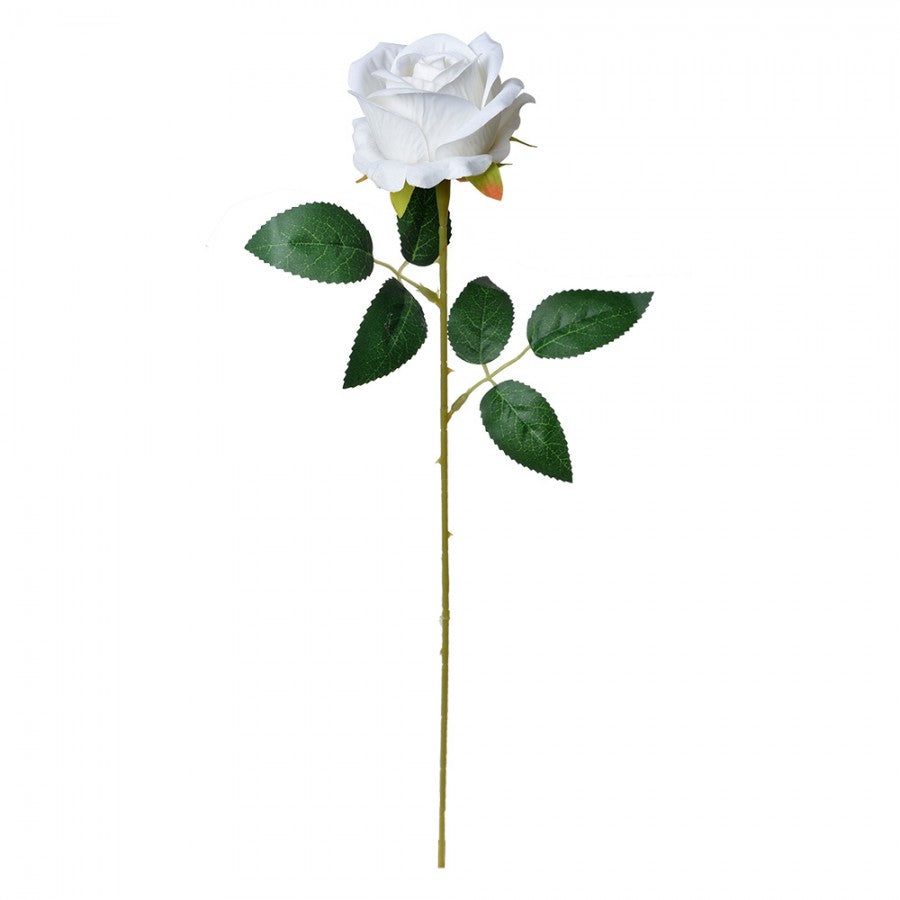 Konstgjord Blomma Ros 52 cm Vit