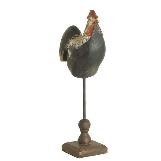 Påskdekoration Staty Tupp Vintage 16x8x34 cm Svart