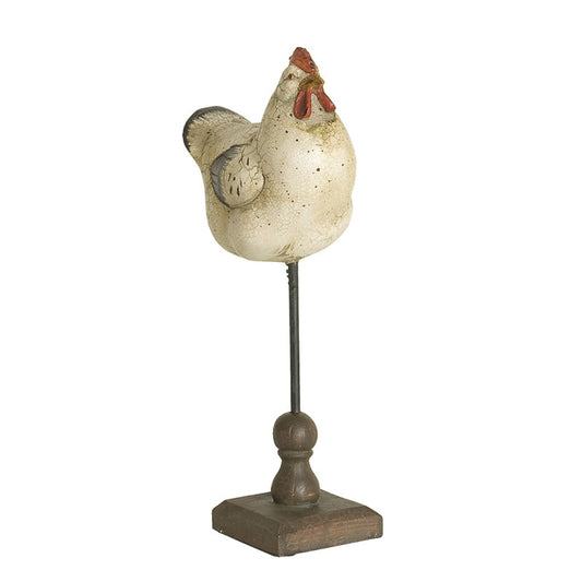 Påskdekoration Staty Kyckling Vintage 13x8x12 cm Creme