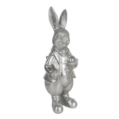 Påskdekoration Kanin 22 Cm Silverfärgad